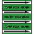 Značení potrubí, topná voda - okruh